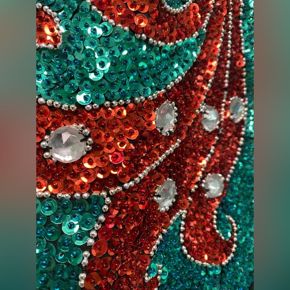 Vintage Attitudes By Debra Peacock Sequined Vest Size L - Picture 3 of 10